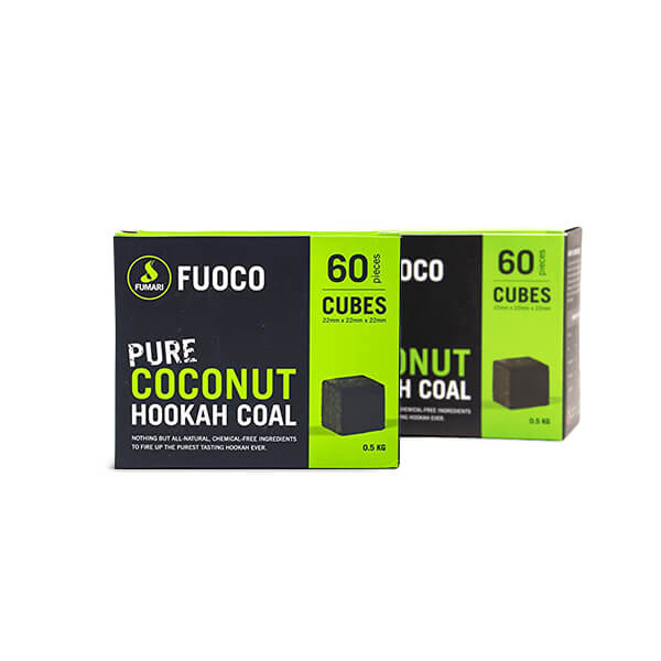 Fumari Fuoco Cubo de Carbón de Coco Caja de 60 Piezas Fumari Fuoco Cubo de Carbón de Coco Caja de 60 Piezas
