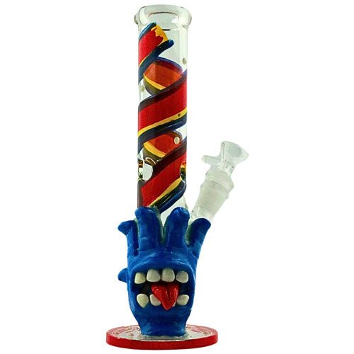 TUPE À TABAC EN VERRE 10" CONCEPTION À LA MAIN 429GM - ARC-EN-CIEL